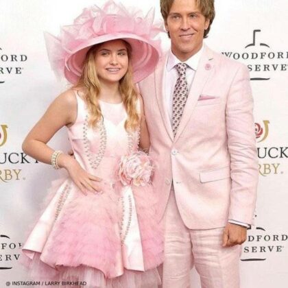 Danielle Larry Birkhead Kentucky Derby 2019 Red Carpet Pink Rose Tulle Dress