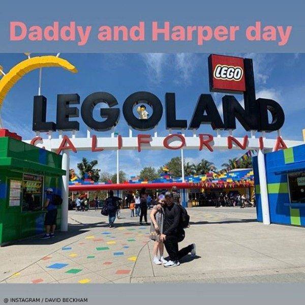 David and Harper Beckham Legoland California April 2019