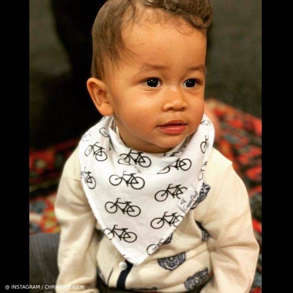 Miles Stephens Son of Chrissy Teigen John Legend Gucci Baby Boy Tiger Cardigan Sweater