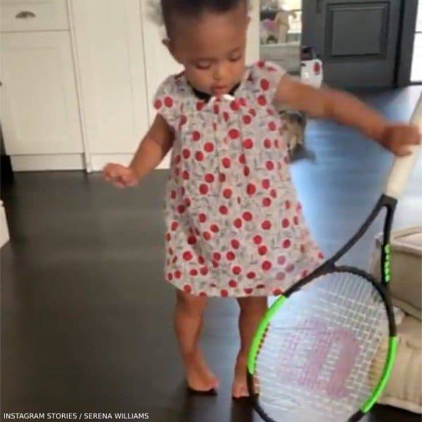 Serena Williams Daughter Olympia Bonpoint Lucile Red Print Dress