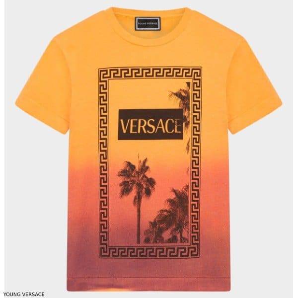 Offset's Son Kody - Young Versace Boys Orange Sunset Jungle T-shirt