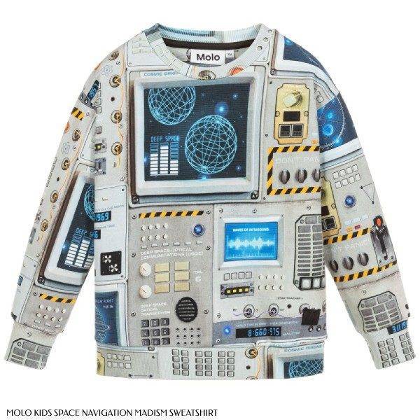 Molo Boys Space Navigation Madsim Grey Sweatshirt