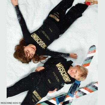 Moschino Kids Mini Me Black Gold Couture Milano Sweatsuit
