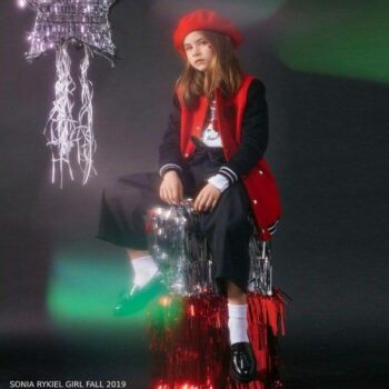Sonia Rykiel Paris Girls Red Wool Bomber Coat