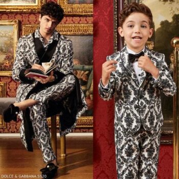 Dolce & Gabbana Boys Mini Me DNA Black & White Suit