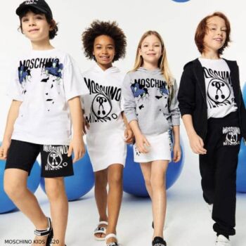 Moschino Kids Mini Me Grey Maxi Logo Hoodie Sweatshirt & Skirt