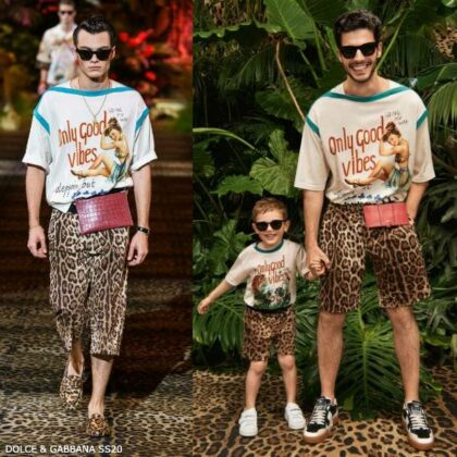 Dolce & Gabbana Boys Mini Me Only Good Vibes T-Shirt & Leopard Print Shorts