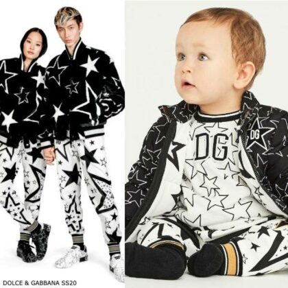 Dolce Gabbana Baby Boy Mini Me Black White Star Millennials Jacket Joggers
