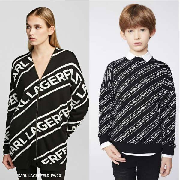 Karl Lagerfeld Boys Mini Black Diagonal Sweatshirt