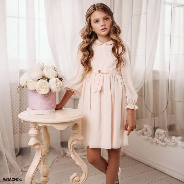 Patachou Kids Girls Pink Chiffon Dress Special Occasion Dress