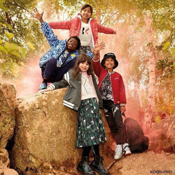 Kenzo Kids Girls Green Bomber Jacket Mystic Jungle Pleated Midi Skirt