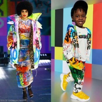 Dolce Gabbana Kids Mini Me Colorful Graffiti Ski Jacket Hoodie Jogger Pants