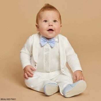 Beau Kid Baby Boys Ivory 4 Piece Special Occasion Formal Suit