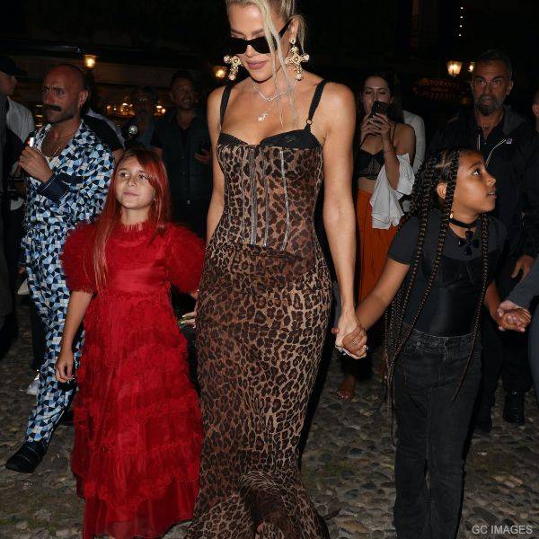 Penolope Disick Khloe Kardashian Dolce Gabbana Girls Mini Me Red Silk Organza Party Dress