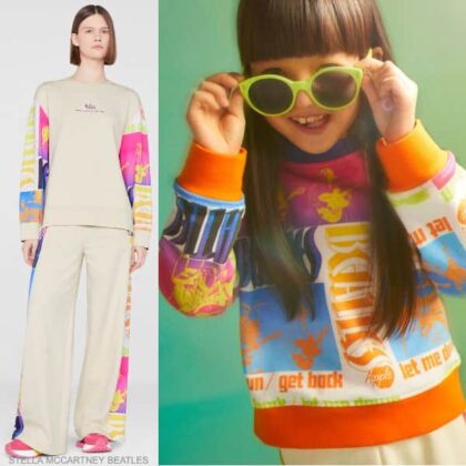 Stella McCartney Kids Girls Mini Me Beatles Colorful Get Back Sweatshirt