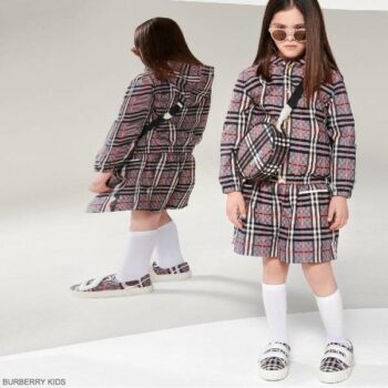 Burberry Kids Reversible Beige & Pink Vintage Check Jacket Shorts