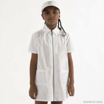 Givenchy Kids Girls EID White Swarovski Logo Party Dress