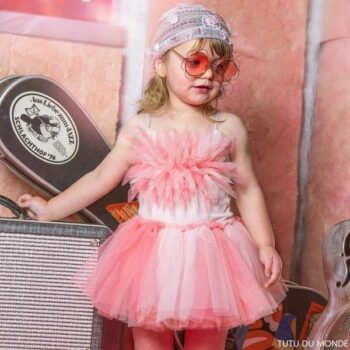 Tutu du Monde Baby Girls Pink Ruffle Tulle Party Dress