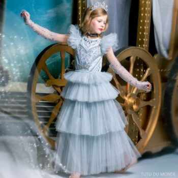 Tutu du Monde Girls Blue Tulle Cinderella Disney Party Dress