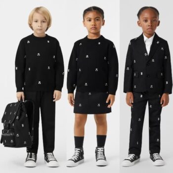 Burberry Kids Beige Thomas Bear Argyle Shirt Shorts Jacket Outfit Collection