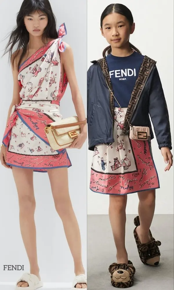 Fendi Girls Pink Astrology Dress Kids Mini Me Zodiac Outfit