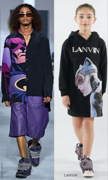 Lanvin Girls Black Catwoman Dress DC Comics Mini Me Kids Sweatshirt