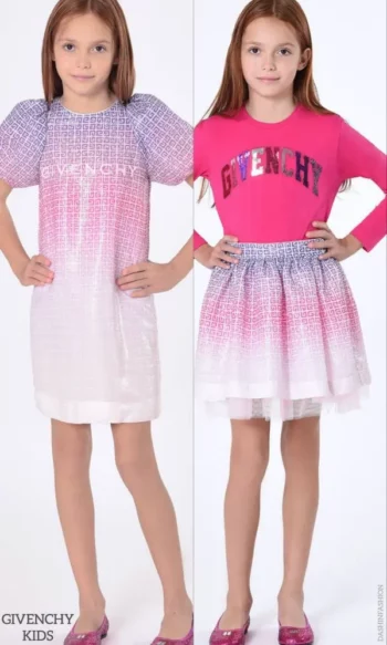 Givenchy Kids Girls Pink Sequin 4G Logo Party Dress Skirt
