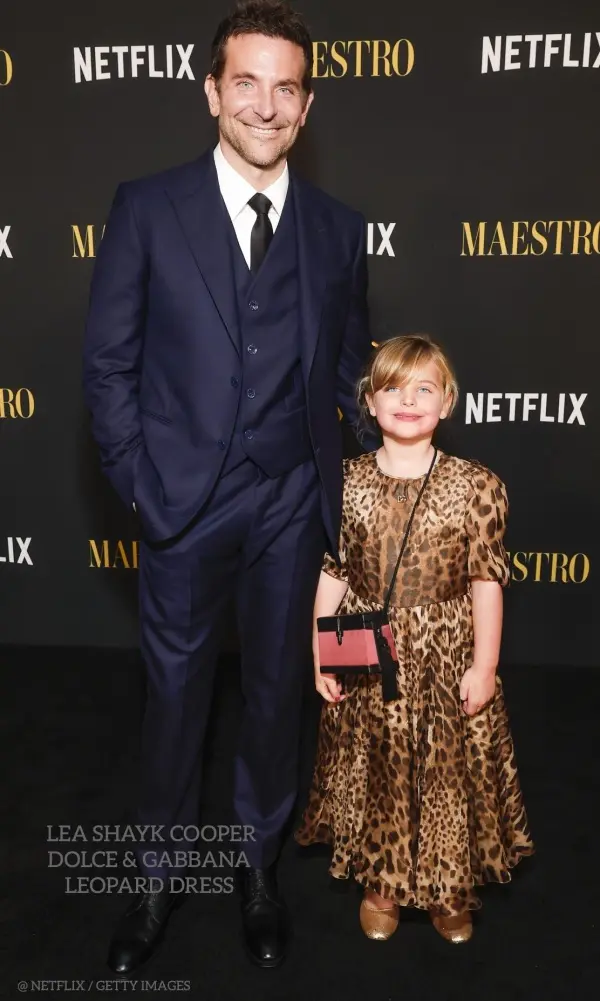 Lea Shayk Cooper Dolce Gabbana Leopard Dress Brad Cooper Netflix Maestro