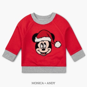 Phoenix Hilton Monica Andy Mickey Mouse Red Christmas Sweatshirt