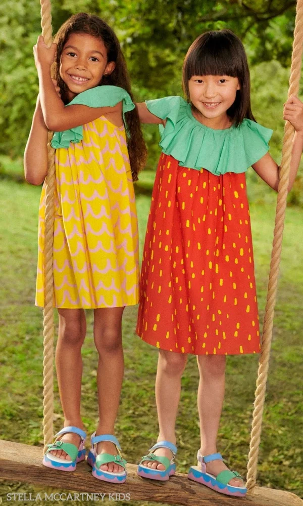 Stella McCartney Kids Girls Yellow Pineapple Red Strawberry Dress
