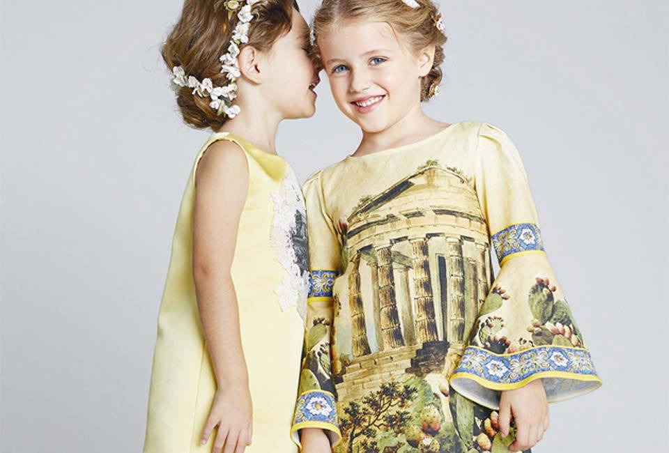 Dolce Gabbana Girls Sicilian Temple Dress