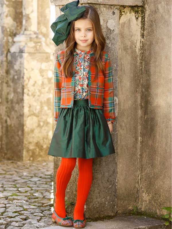 Oscar de la Renta Childrenswear Womens Plaid Wool Sabrinas Shoes Toddler/Little Kid 