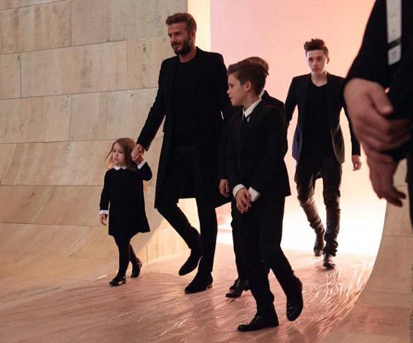 Beckham Bunch at New York Fashion Week Fall Winter 2015