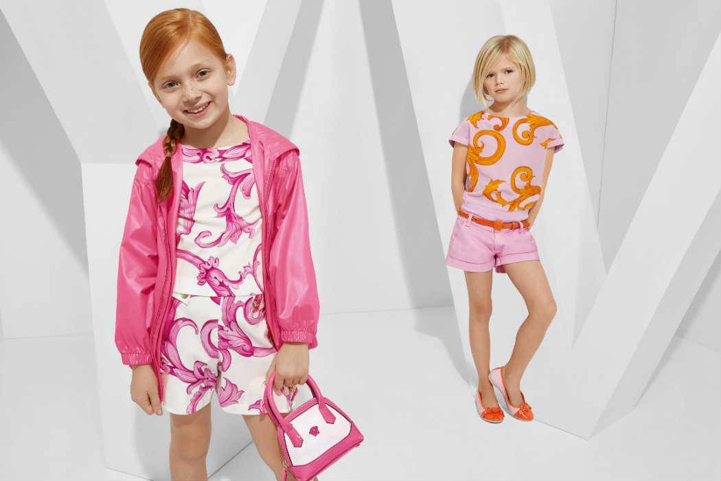young versace girls scroll collection ss15