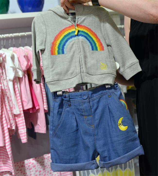 Bonnie Baby Rainbow Sweatshirt & Patch Jeans