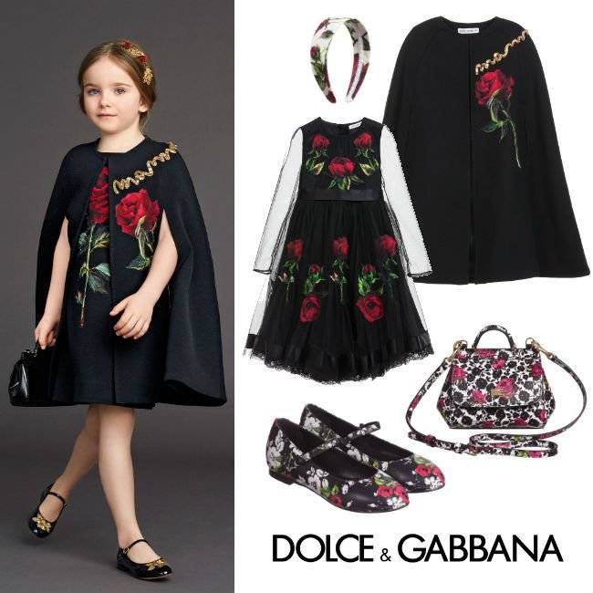 Dolce & Gabbana Girls Rose Luxury Holiday Look