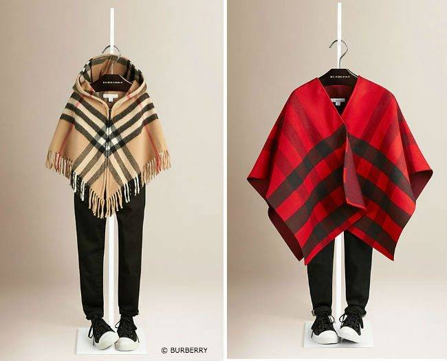 Burberry Girls Checked Cape