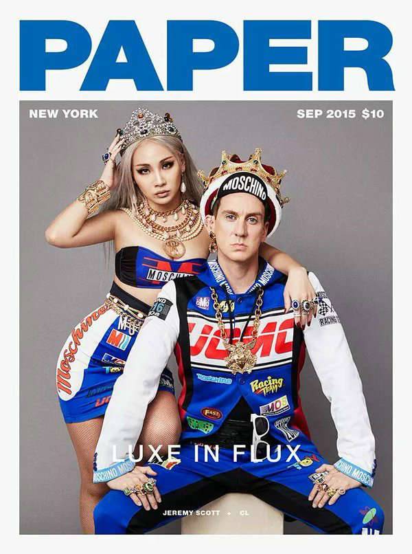 Moschino Jeremy Scott and Korean Popstar CJ Wearing Formula 1 Theme - Paper Magazine