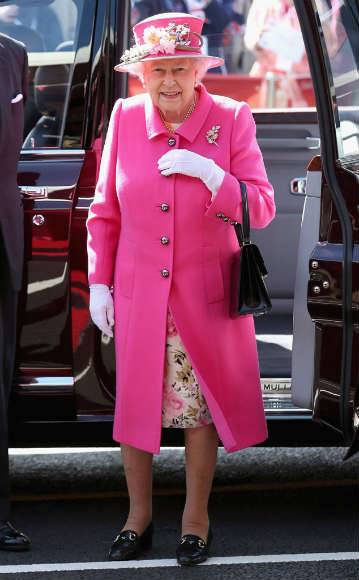 Queen Elizabeth 90th Birthday - Neon Pink Look