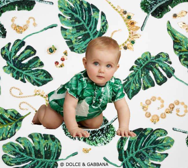 Dolce Gabbana Baby Mini Me Banana Leaf Outfit
