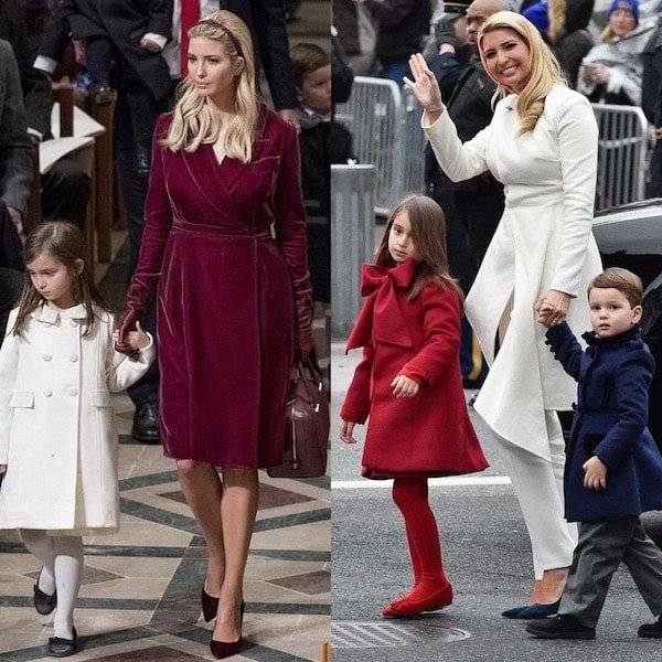 Ivanka Trump with Children Arabella & Joseph Wearing Oscar de la Renta Inauguration Parade