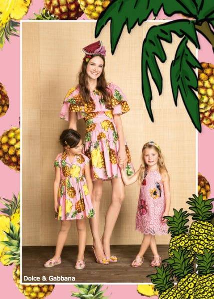 Dolce & Gabbana Girls Mini Me Tropical City Pineapple Trend Spring Summer  2017 - Dashin Fashion