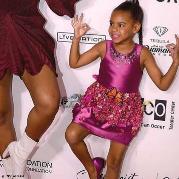 Blue Ivy in Mischka Aoki Her Royal Highness Dress Red Carpet Wearable Art LA Event