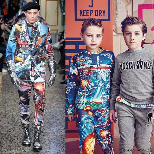 MOSCHINO KIDS TRANSFORMERS MINI ME COLLECTION FALL