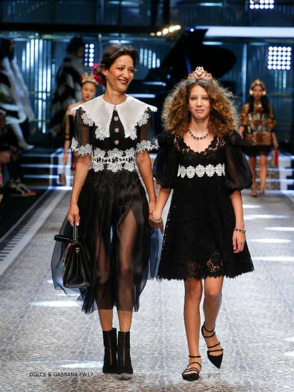 Marpessa and Ariel Hennick Dolce and Gabbana Fall Winter 2017-18 Fashion Show