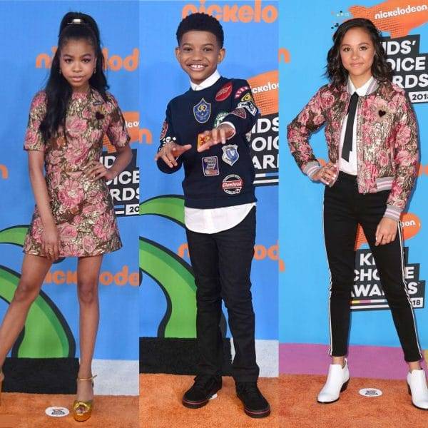 Nickelodeon Kids’ Choice Awards 2018 Red Carpet Storm Reid Jenna Ortega Lonnie Chavis
