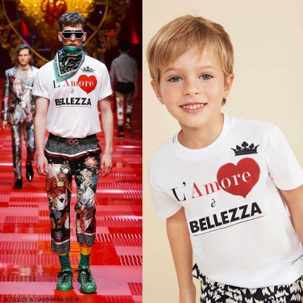 DOLCE & GABBANA Boys Mini Me L'Amore e Bellezza T-Shirt