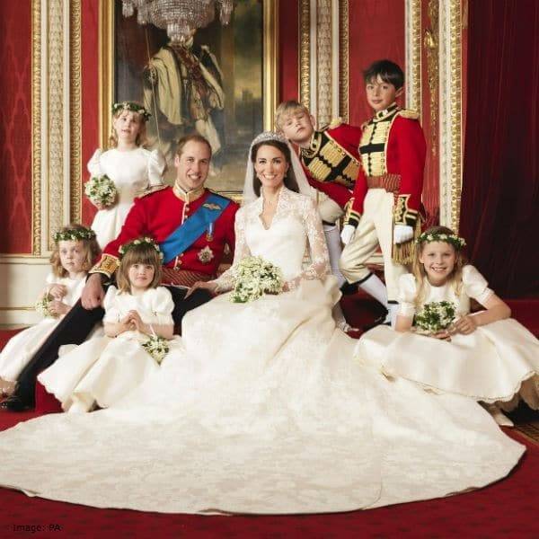 Official Wedding Photograph Prince William Kate MIddleton Flowergirls