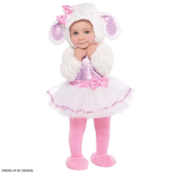 Dress Up By Design Baby Girls Little Lamb White Pink Costume