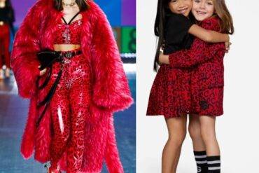 Dolce Gabbana Girls Mini Me Red Black Leopard Logo Runway Dress Outfit
